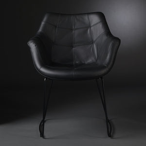 Chair Jason leather, Black matt