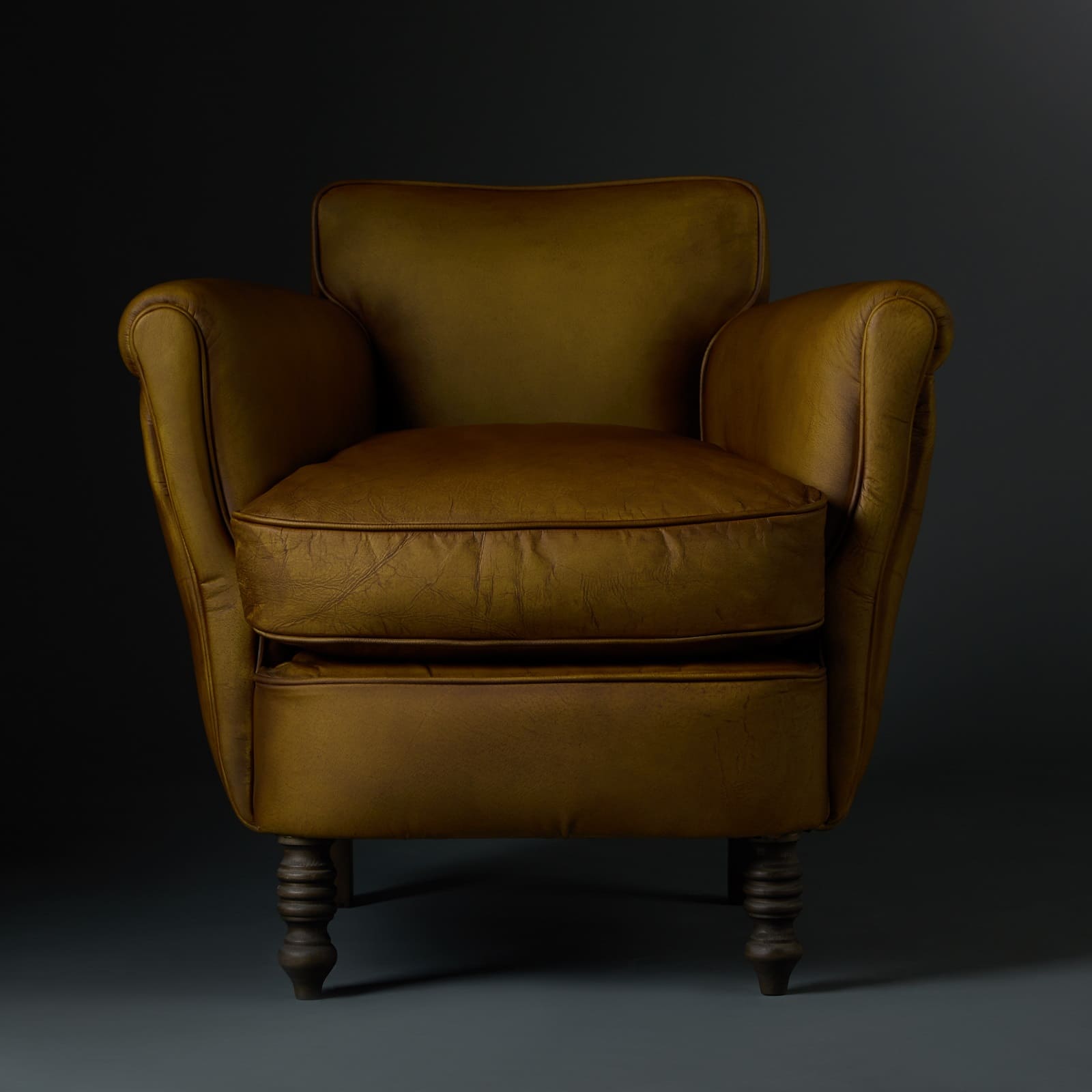 Club Chair Lisa leather, Lime matt