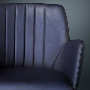 Chair Greg leather, Indigo matt