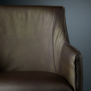 Chair Nancy leather, British green