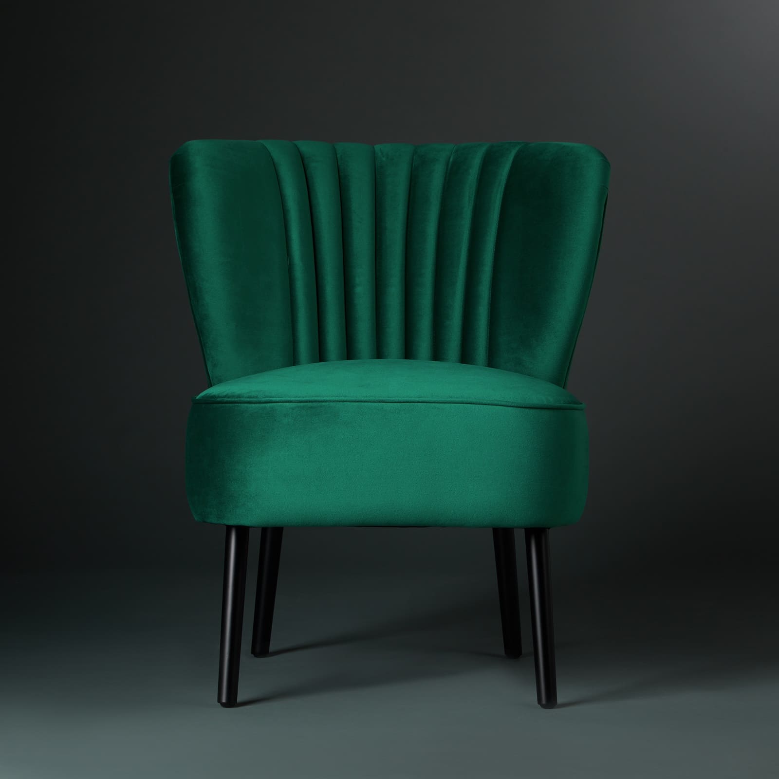 Chair Retro Emeraldgreen Samt