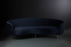 Sofa Samt Midnight blue rund