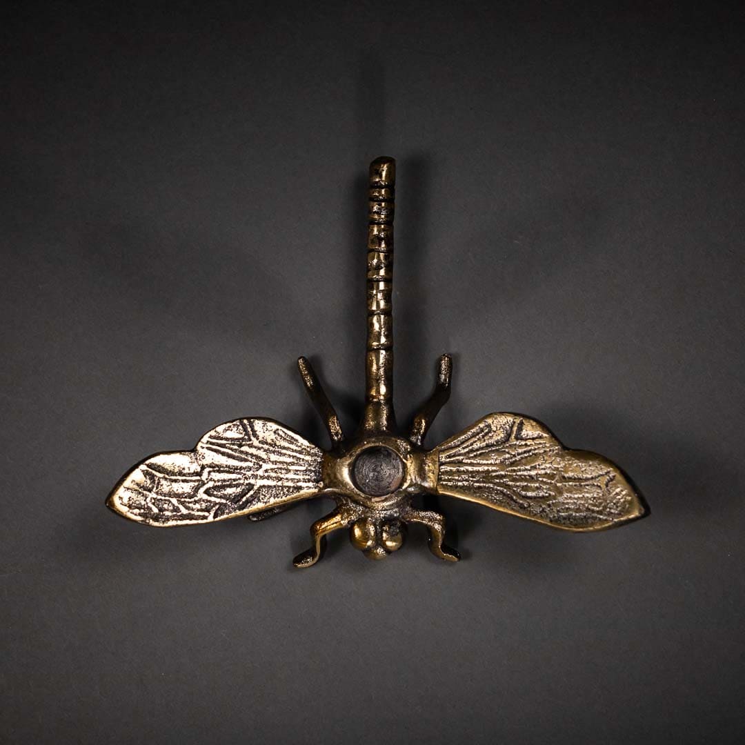 Dragonfly Candleholder antique gold 20x17cm
