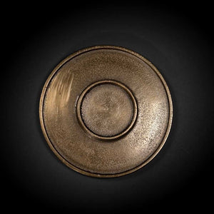 Candleholder plate for candle Ø8,6/22cm antique gold