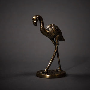 Heron antique gold small H16cm