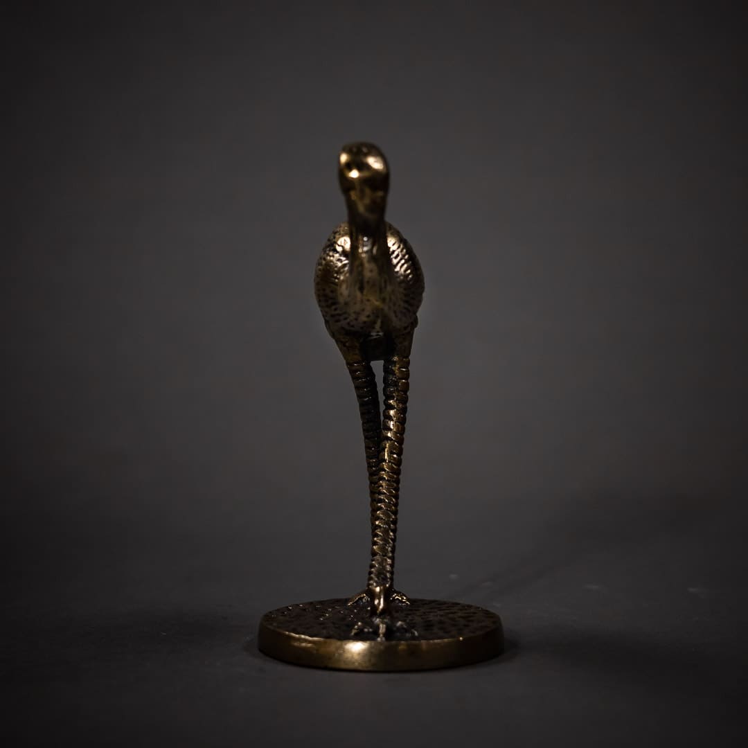 Heron antique gold small H16cm